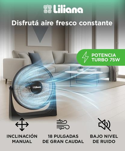 Ventilador Turbo Liliana VTVRC18 Multiposición 2 en 1 Pared Escritorio Piso 18 75W  - 1