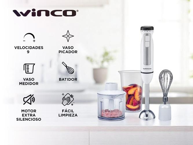 Minipimer Winco W1012 Licuadora De Mano Con Accesorios  - 1