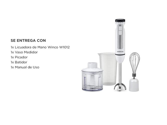 Minipimer Winco W1012 Licuadora De Mano Con Accesorios  - 5
