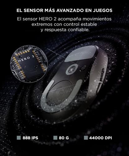 Mouse Inalámbrico Lightspeed Logitech PRO X Superlight 2 SE Negro Para Gaming Sensor HERO 2 44000 DPI  - 2
