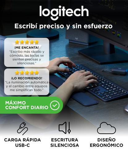 Teclado Bluetooth Logitech MX Keys S Escritura Precisa  Retroiluminado  Multidispositivo Diseño Ergonómico - 1
