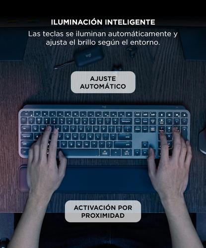Teclado Bluetooth Logitech MX Keys S Escritura Precisa  Retroiluminado  Multidispositivo Diseño Ergonómico - 2
