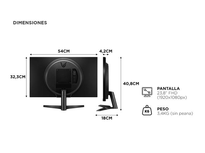 Monitor LG 24 Ultragear 24GS60F Borderless 180 Hz - 5