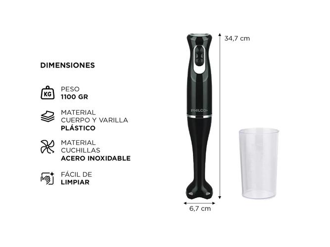  Licuadora De Mano Philco Lm8507pp Mixer 600w - 4