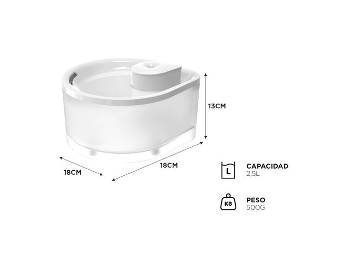 Bebedero Automático Para Mascotas Smart-tek 25 Litros Fuente Agua Color Blanco - 5
