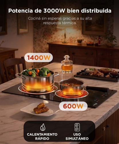 Anafe Vitrocerámico Maverick VITRO30 Empotrable 2 Hornallas 3000W - 2