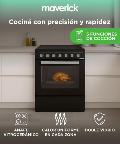 Cocina Eléctrica Vitrocerámica Maverick Con Horno 50cm Negra - 1