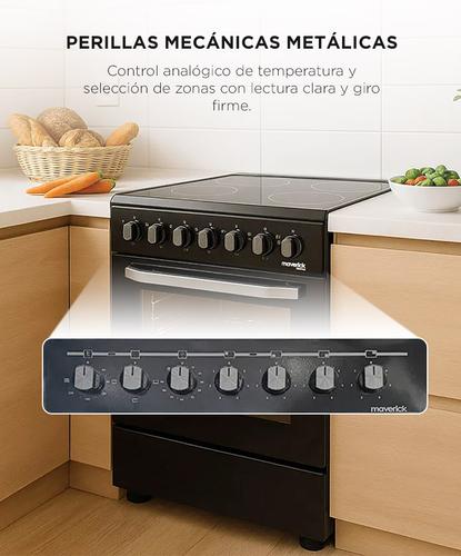 Cocina Eléctrica Vitrocerámica Maverick Con Horno 50cm Negra - 2