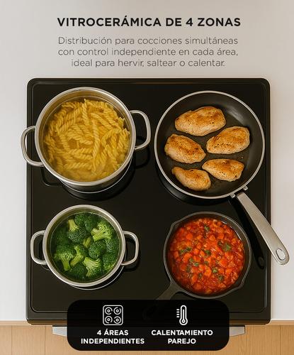 Cocina Eléctrica Vitrocerámica Maverick Con Horno 50cm Negra - 3
