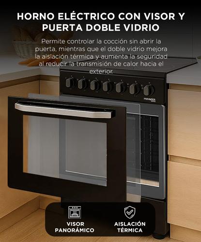 Cocina Eléctrica Vitrocerámica Maverick Con Horno 50cm Negra - 4