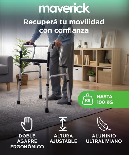 Andador Plegable Maverick Aluminio Reforzado Doble Grip - 1