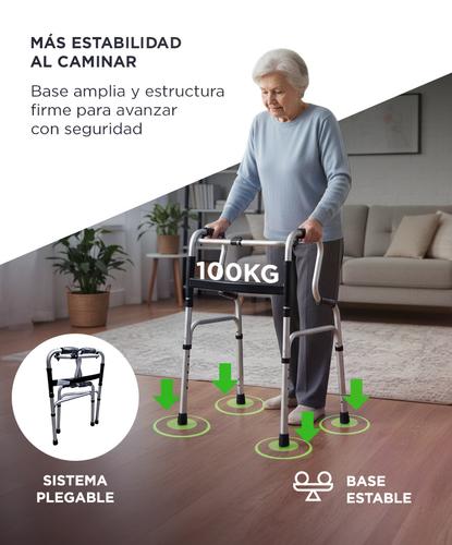 Andador Plegable Maverick Aluminio Reforzado Doble Grip - 2