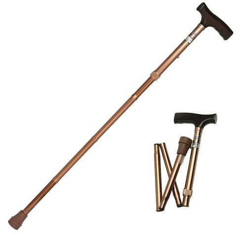 Bastón Ortopédico Maverick Liviano Plegable Aluminio 100kg Bronce - 0