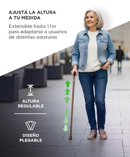 Bastón Ortopédico Maverick Liviano Plegable Aluminio 100kg Bronce - 2