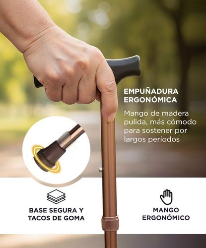 Bastón Ortopédico Maverick Liviano Plegable Aluminio 100kg Bronce - 4