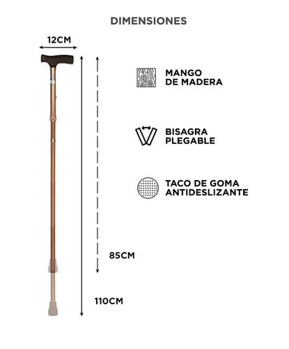 Bastón Ortopédico Maverick Liviano Plegable Aluminio 100kg Bronce - 5