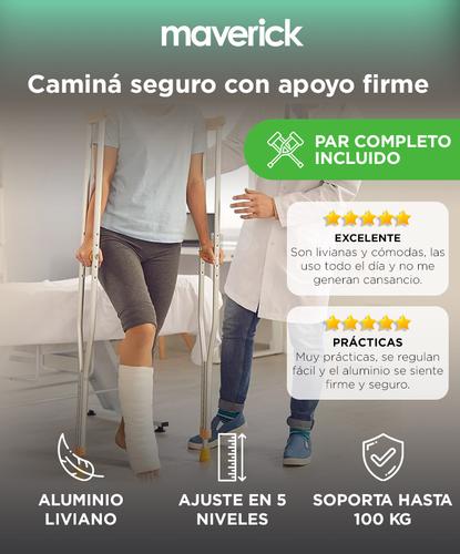 Par de Muletas Maverick BT709 Aluminio Regulable Small - 1