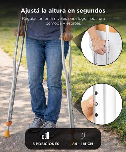 Par de Muletas Maverick BT709 Aluminio Regulable Small - 2