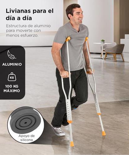 Par de Muletas Maverick BT709 Aluminio Regulable Small - 3