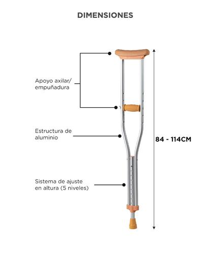Par de Muletas Maverick BT709 Aluminio Regulable Small - 4