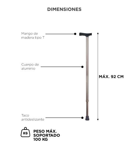  Bastón Regulable Maverick BT711LA Mango de Madera Aluminio - 4