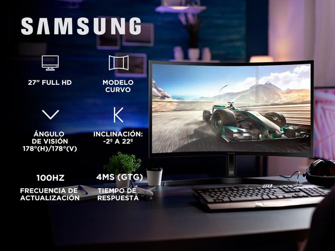 Monitor Gamer 27 Samsung Curvo Full Hd 100Hz LS27D366GALX - 1