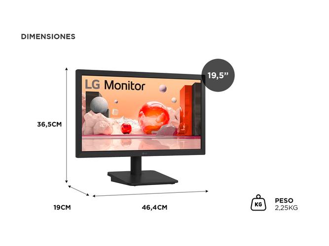 Monitor LG 20U401A-B Pantalla TN HD De 195 Pulgadas LED - 4