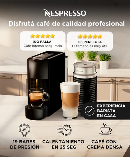Cafetera Nespresso Essenza Mini Black 06L 19 bares  Aeroccino 3 - 1