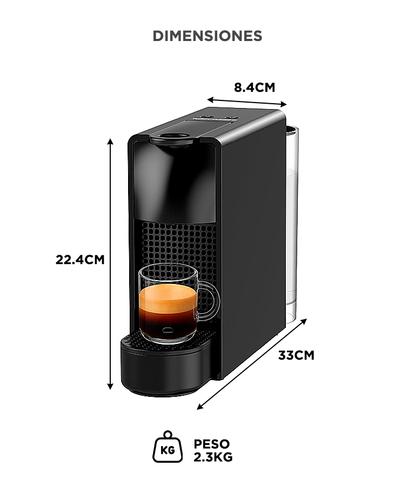Cafetera Nespresso Essenza Mini Black 06L 19 bares  Aeroccino 3 - 5