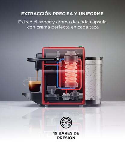 Cafetera Nespresso Inissia Red Cápsulas 07L 19 Bares Espresso Lungo - 2