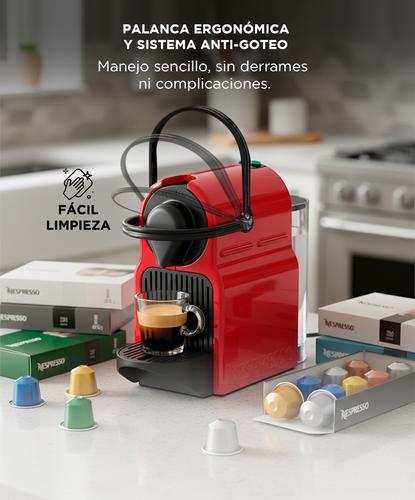 Cafetera Nespresso Inissia Red Cápsulas 07L 19 Bares Espresso Lungo - 4