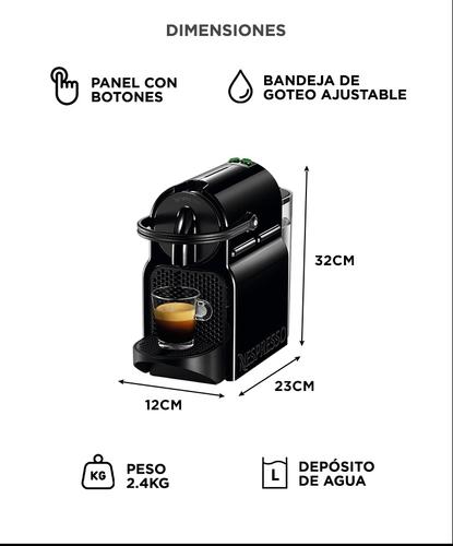 Cafetera Nespresso Inissia Black C40 Cafetera Cápsulas 19 Bares - 5