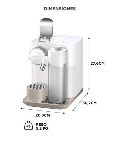Cafetera Nesspreso Gran Lattissima Cápsulas Presión 19 Bar - 5