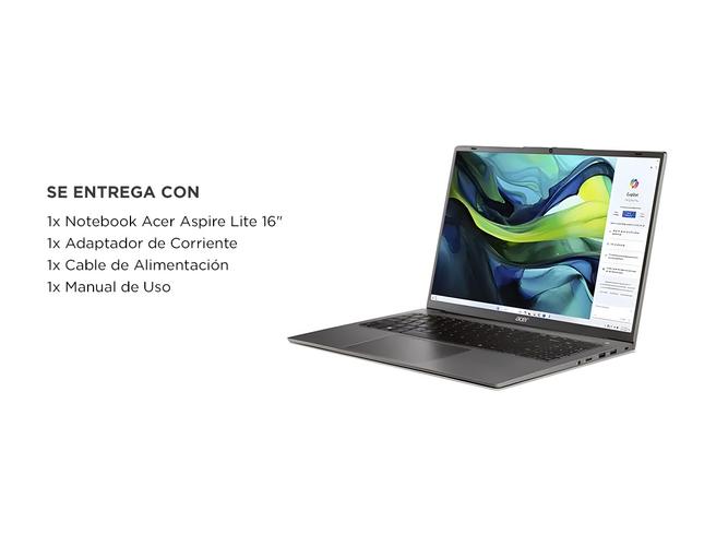 Notebook Acer Aspire Lite 16 Intel Core i3 8GB RAM 512GB SSD - 6
