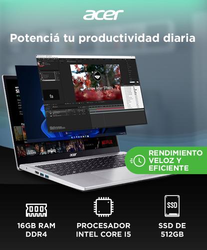 Notebook Acer Aspire A315 Intel Core i5 16GB RAM 512GB SSD Pantalla 156” Full HD - 1