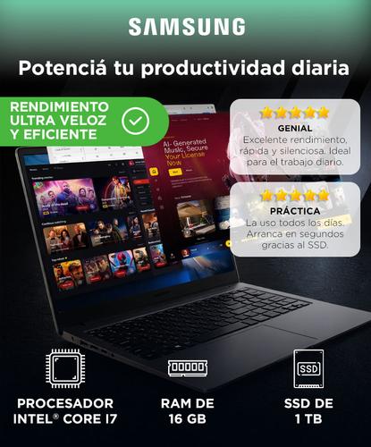 Notebook Samsung Galaxy Book3 Pro i7 RAM 16GB SSD 1TB Pantalla AMOLED 14” - 1