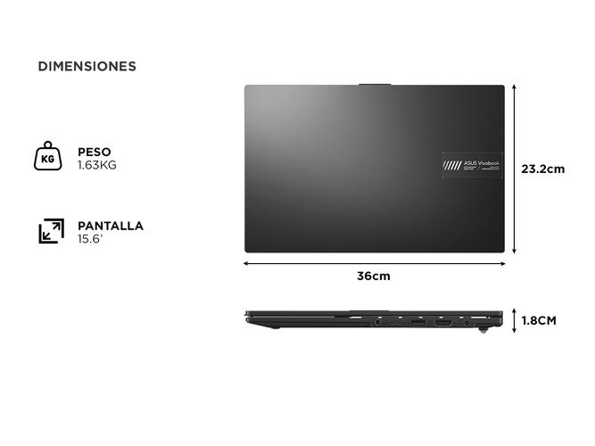 Notebook Asus Vivobook Go 15 256G 4GB DDR4 FREE DOS - 5