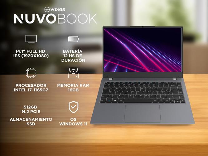 Notebook Wings Nuvobook Pro 141 FHD IPS Core i7 1165G7 16Gb M2 512Gb WIN 11 Space Gray - 1
