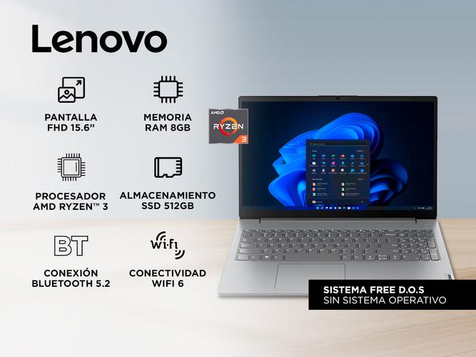 Notebook Lenovo V15 Ryzen 3 8G 512SD Free Dos - 1