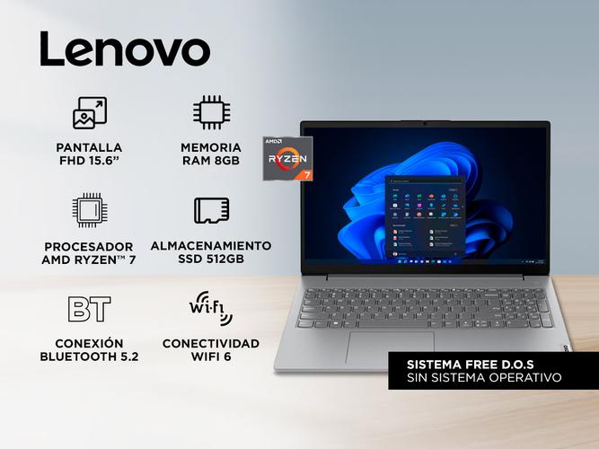 Notebook Lenovo V15 Ryzen 7 8G 512G Free Dos - 1