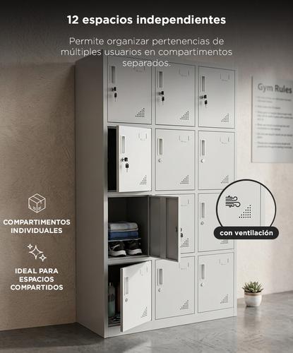 Locker Metalico GADNIC 12 Puertas Seguridad Acero Guardado - 2