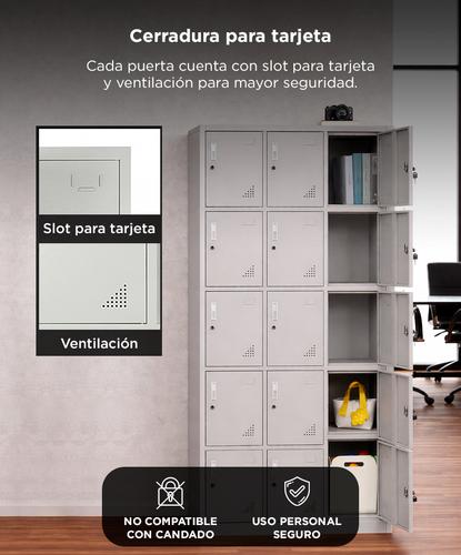 Locker Metalico GADNIC 12 Puertas Seguridad Acero Guardado Outlet - 3