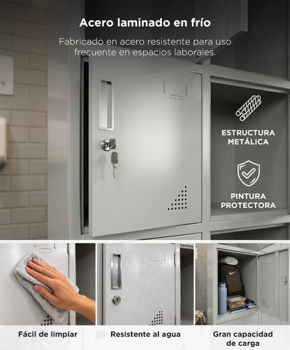 Locker Metalico GADNIC 12 Puertas Seguridad Acero Guardado - 4