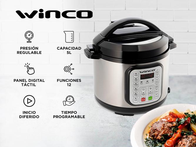 Olla A Presión Eléctrica Winco W140 Multifunción 5 Litros - 1