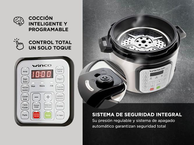 Olla A Presión Eléctrica Winco W140 Multifunción 5 Litros - 2