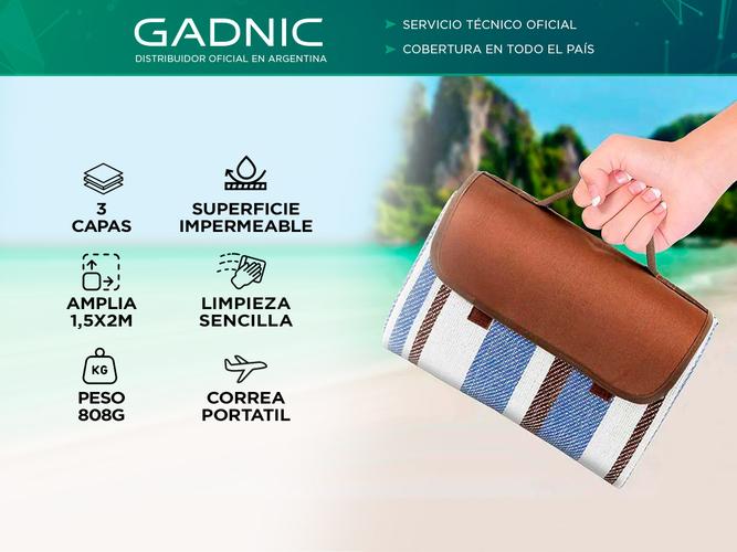 Lona Manta de Playa Picnic Gadnic LONA05 Impermeable Enrollable  - 1