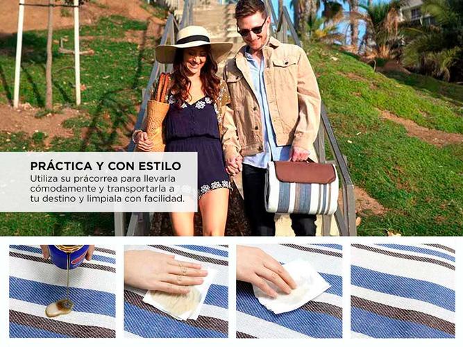 Lona Manta de Playa Picnic Gadnic LONA05 Impermeable Enrollable  - 2