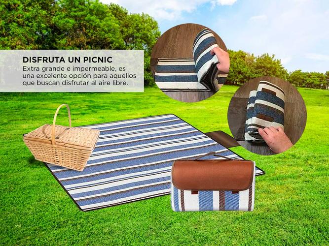 Lona Manta de Playa Picnic Gadnic LONA05 Impermeable Enrollable  - 3