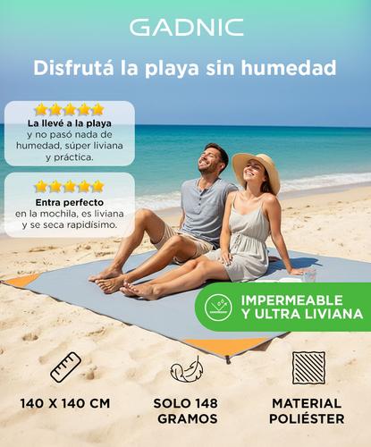 Lona Playera Gadnic Plegable mpermeable Ultra Liviana 140x140 - 1
