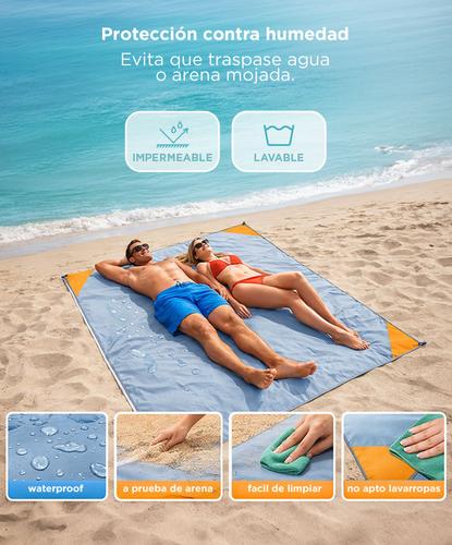 Lona Playera Gadnic Plegable mpermeable Ultra Liviana 140x140 - 2